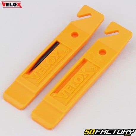 Plastic bicycle tire levers with Vélox extractor (set of 2)