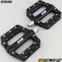 Apexlink composite flat pedals for bicycle black 100x100mm