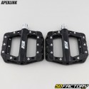 Apexlink black composite bicycle flat pedals 100x100mm