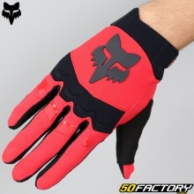 Gloves cross Fox Racing Dirtpaw 24 fluorescent red