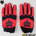 Gloves cross Fox Racing Dirtpaw 24 fluorescent red