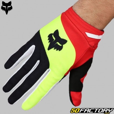 Gloves cross Fox Racing 180 Black and Red Ballast
