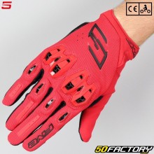 Guantes de calle Five Stunt Evo 2 homologados CE para moto rojos