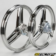 17 inch rims type Grimeca propeller wheels Peugeot 103 SP, MVL... chrome