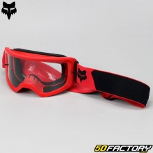 Occhiali Fox Racing Main Core per bambini rosso fluorescente schermo trasparente