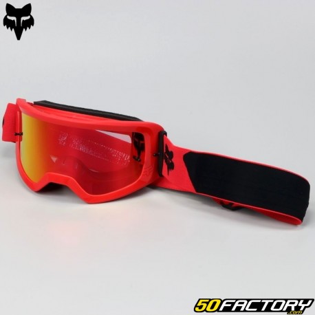 Masque Fox Racing Main Core rouge fluo écran iridium rouge