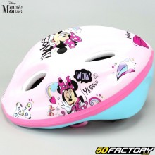 Capacete de bicicleta infantil da Minnie Mouse rosa claro