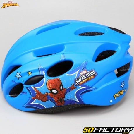 Capacete de bicicleta infantil azul claro do Homem-Aranha