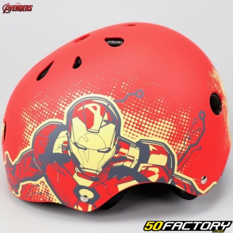 casco de bicicleta para niños Iron hombre rojo