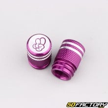 Bouchons de valves alu tuning violets (la paire)