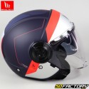 Capacete de jato MT Helmets Viale SV XNUMX Unit DXNUMX azul fosco