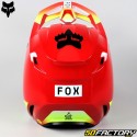 Capacete cross Fox Racing V1 Ballast vermelho fluorescente