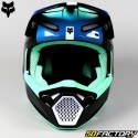 Casco cross Fox Racing VXNUMX Ballast negro y azul