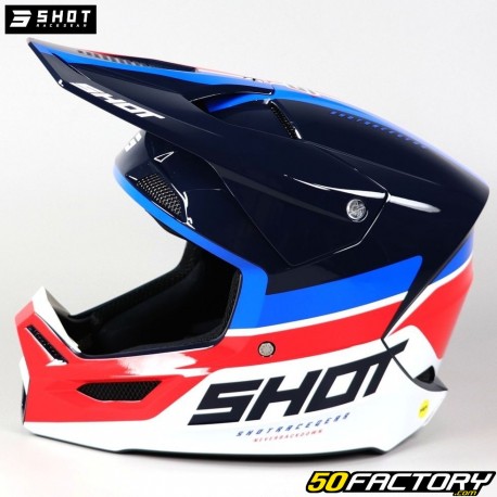 Helmet cross Shot Race Iron blue and red