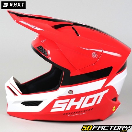 Casco cross Shot Race Iron rojo