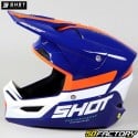 Casque cross Shot Race Iron bleu et orange