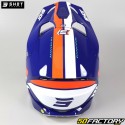 Casco cross Shot Race Iron blu e arancione