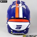 Casco cross Shot Race Iron  azul y naranja