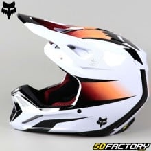 Helmet cross Fox Racing V1 Flora white and black