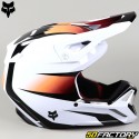 Helmet cross Fox Racing V1 Flora white and black