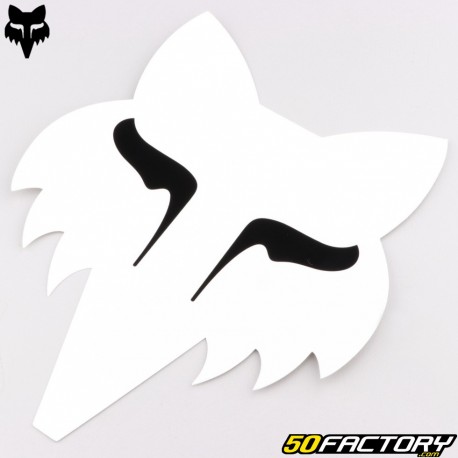 Sticker Fox Racing Head 18 cm blanc