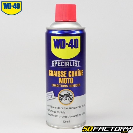 WD-40 Graxa de Corrente de Condição Molhada Especializada para Motocicletas 400ml