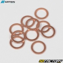 Ø14 mm copper drain plug gaskets Artein (batch of 6)