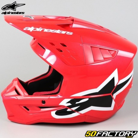 Capacete cross Alpinestars S-MXNUMX Corp Vermelho