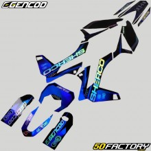 Kit decorativo Sherco SM-R (Desde 2018) Gencod preto e azul holográfico