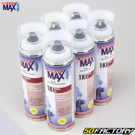 Imprimación unifill de relleno de calidad profesional 1K Spray Max gris claro S2 V22 500ml (caja de 6)