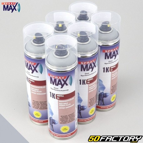 Primer unifill de enchimento de qualidade profissional XNUMXK Spray Max cinza médio SXNUMX VXNUMX XNUMXml (caixa com XNUMX)