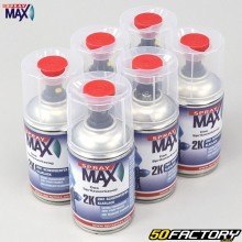 2K 92E-Lack in Profiqualität mit Spray Max-Härter für Scheinwerfer... 250ml (Box mit 6 Stück)