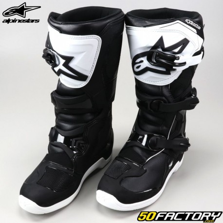 Botas infantis Alpinestars Tech 3 pretas e brancas