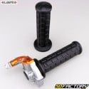 Mini Targa gas grip with left coating Peugeot 103, MBK 51... Gray Lusito