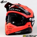 Casco cross niño UFO Korey negro y rojo