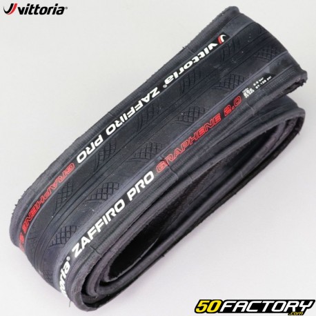 Pneu de bicicleta Vittoria Zaffiro 700x25C (25-622) Pro V Graphene 2.0 com hastes flexíveis