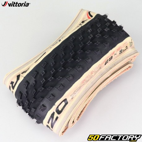 Neumático de bicicleta Vittoria Barzo XC Race Laterales TLR beige con varillas flexibles
