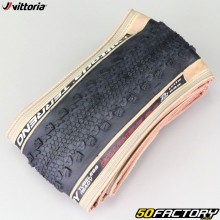 Neumático de bicicleta 700x47C (47-622) Vittoria Terreno Dry Graphene 2.0 TLR paredes laterales beige con talón flexible