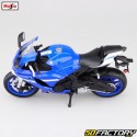 Motocicleta en miniatura 1 / 12 Yamaha YZF-R1 (2021) Maisto Azul