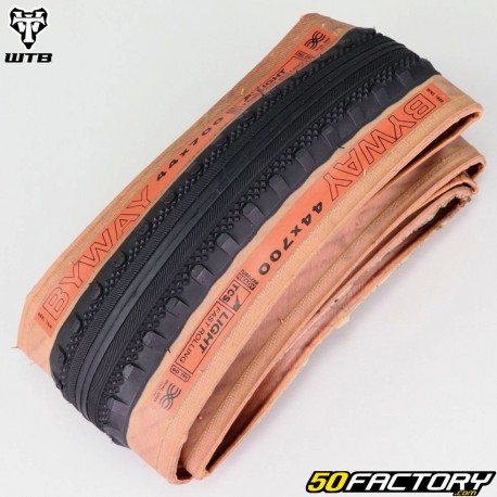 700xNUMX (44-44) bicycle tire WTB Byway TLR brown sidewalls with flexible bead