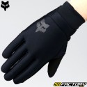 Guantes de ciclismo para niños. Fox Racing Defender termo negro