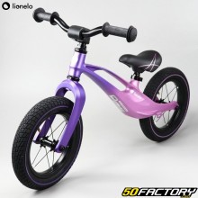 Bicicleta sin pedales de 12 pulgadas Lionelo rosa y violeta