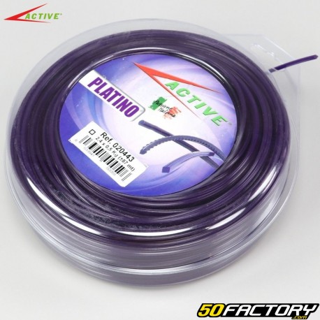 Brushcutter line Ã˜2.4 mm square nylon Active purple (87 m spool)