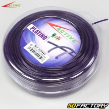 Alambre para desbrozadora Ø2.4 mm cuadrado nylon Active violeta (bobina de 87 m)