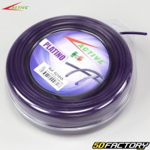 Alambre para desbrozadora Ø3.3 mm cuadrado nylon Active violeta (bobina de 45 m)
