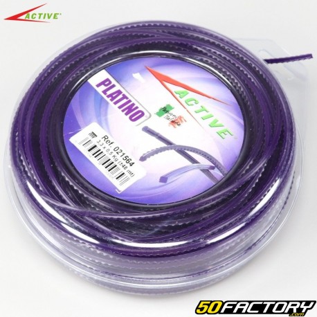 Línea de desbrozadora nailon con muescas Ø3.3 mm Active violeta (bobina de 48 m)