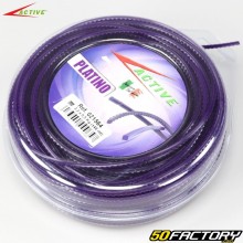 Alambre para desbrozadora ØXNUMX mm nylon con muescas Active violeta (bobina de XNUMX m)