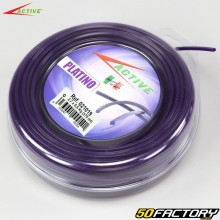 Alambre para desbrozadora Ø2.7 mm redondo nylon Active violeta (bobina de 75 m)