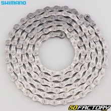 Cadena de bicicleta 9 velocidades 138 eslabones Shimano CN-E6070-9 gris