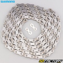 Corrente para bicicleta de 12 velocidades 138 elos Shimano SLX CN-M7100 cinza
